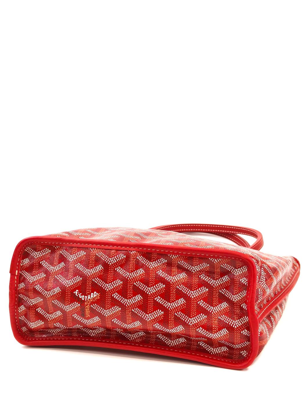 GOYARD ゴヤール アンジュ トートバッグ ミニポーチ付き トートバッグ レッド 管理番号：11487