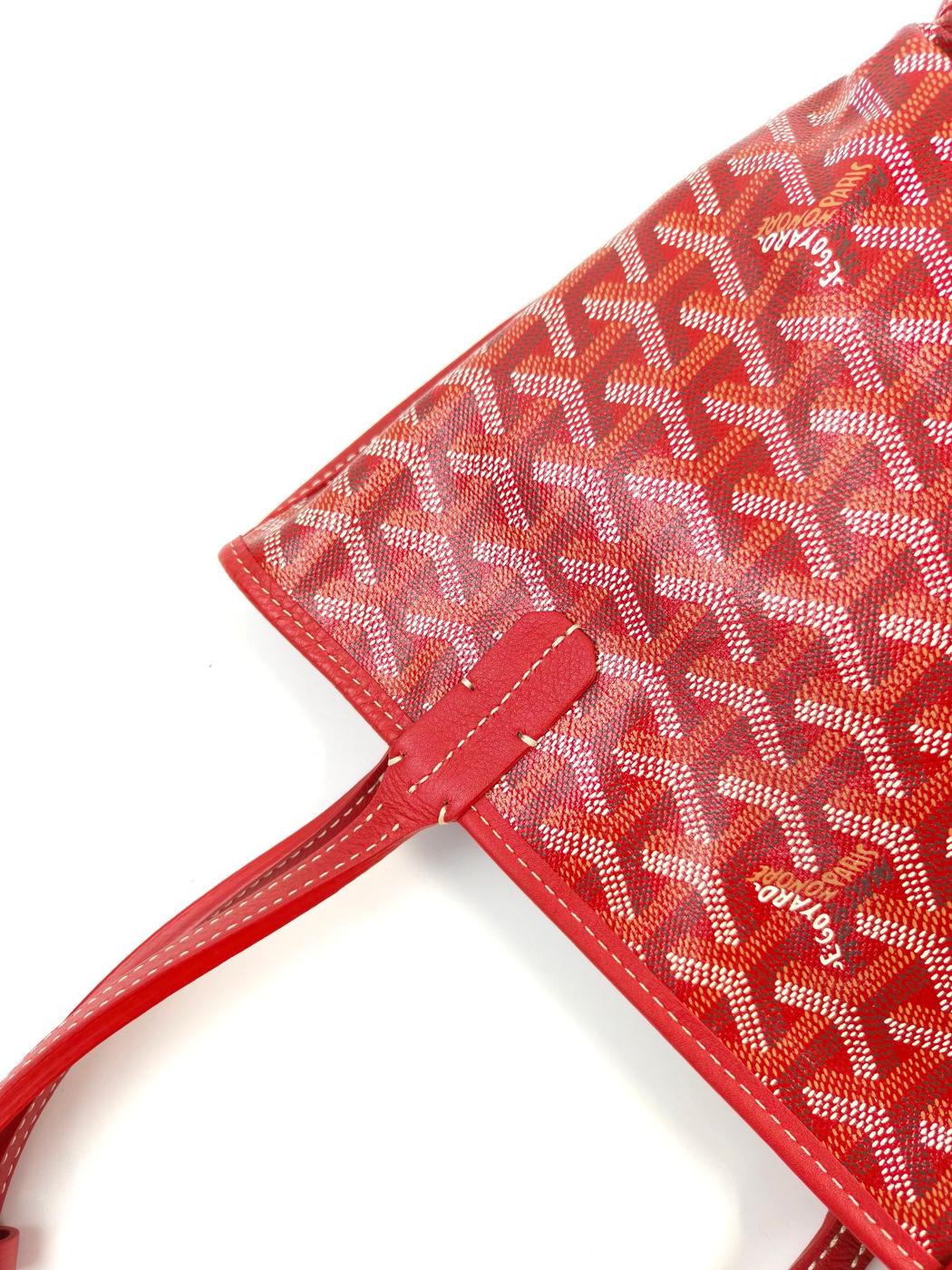 GOYARD ゴヤール アンジュ トートバッグ ミニポーチ付き トートバッグ レッド 管理番号：11487