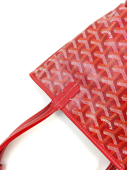 GOYARD ゴヤール アンジュ トートバッグ ミニポーチ付き トートバッグ レッド 管理番号：11487