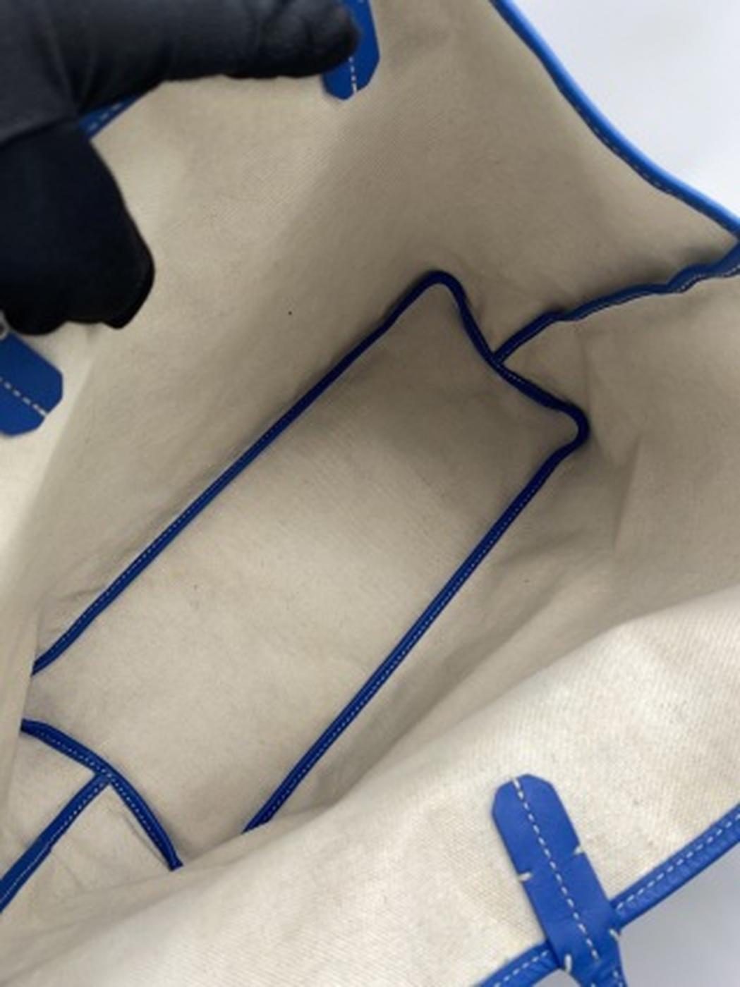 GOYARD ゴヤール サンルイPM トートバッグ ブルー ポーチ付き 管理番号：8766