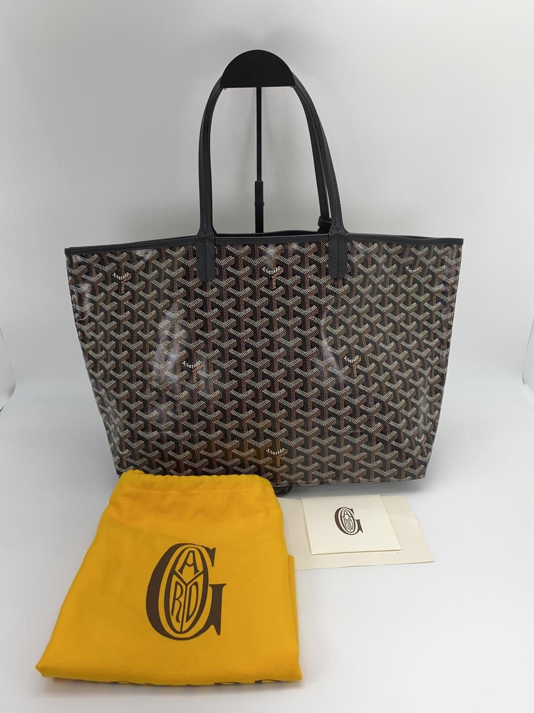 GOYARD ゴヤール サンルイ PM ブラック トートバッグ ヘリンボーン柄 レザー 管理番号：9056
