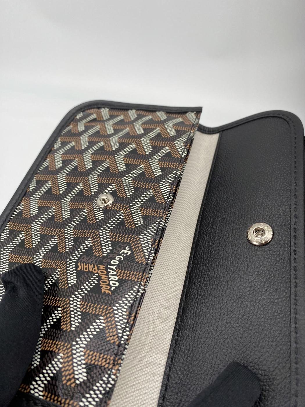 GOYARD ゴヤール サンルイ PM ブラック トートバッグ ヘリンボーン柄 レザー 管理番号：9056