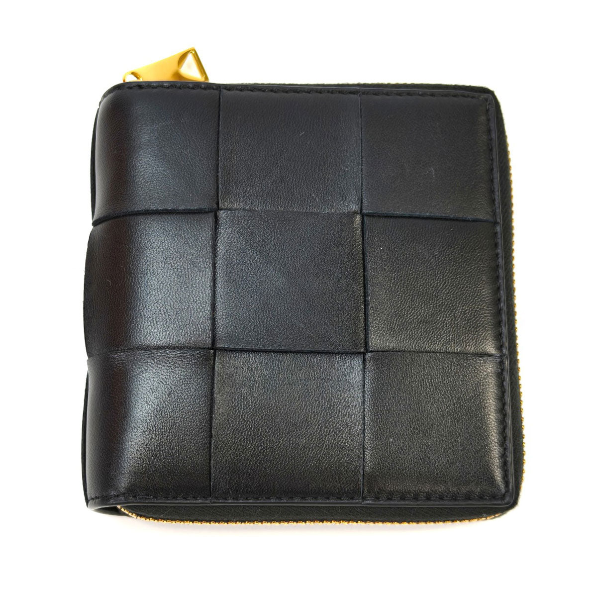 BOTTEGA VENETA Cassette Compact Zip-Around Wallet, Bifold, Black, Reference Number: 10433