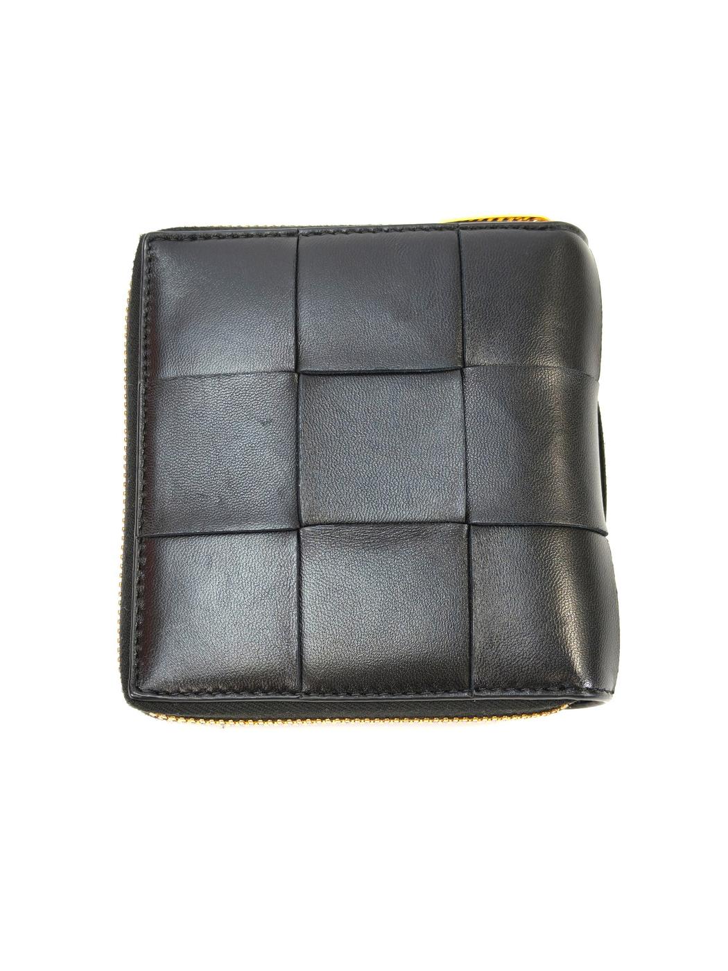 BOTTEGA VENETA Cassette Compact Zip-Around Wallet, Bifold, Black, Reference Number: 10433