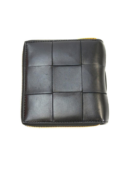 BOTTEGA VENETA Cassette Compact Zip-Around Wallet, Bifold, Black, Reference Number: 10433