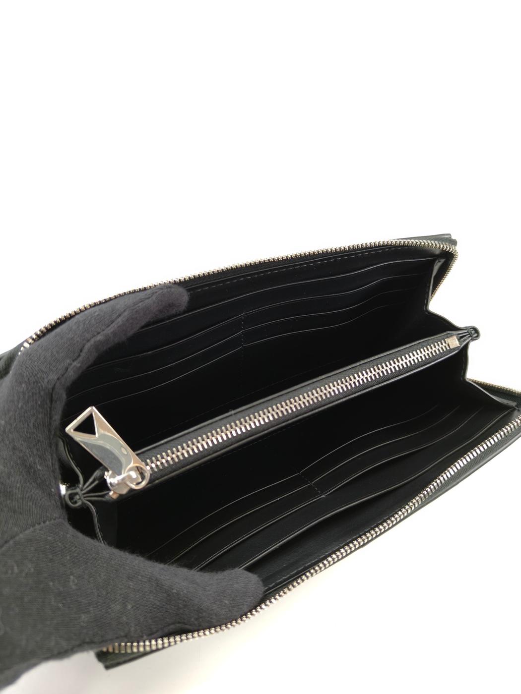 BOBOTTEGA VENETA ボッテガ カセット ジップアラウンドウォレット 長財布 ブラック 管理番号：10968