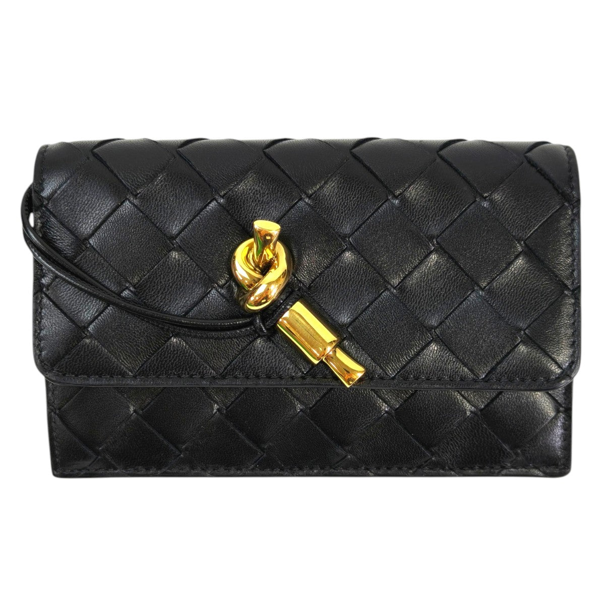 BOTTEGA VENETA ボッテガベネタ アンディアーモ ファスナー カードケース ブラック 管理番号：11639