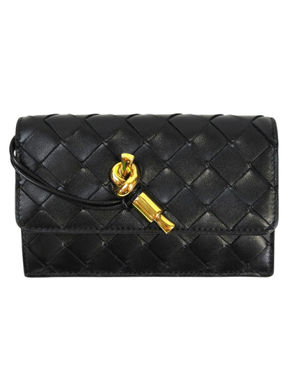 BOTTEGA VENETA ボッテガベネタ アンディアーモ ファスナー カードケース ブラック 管理番号：11639