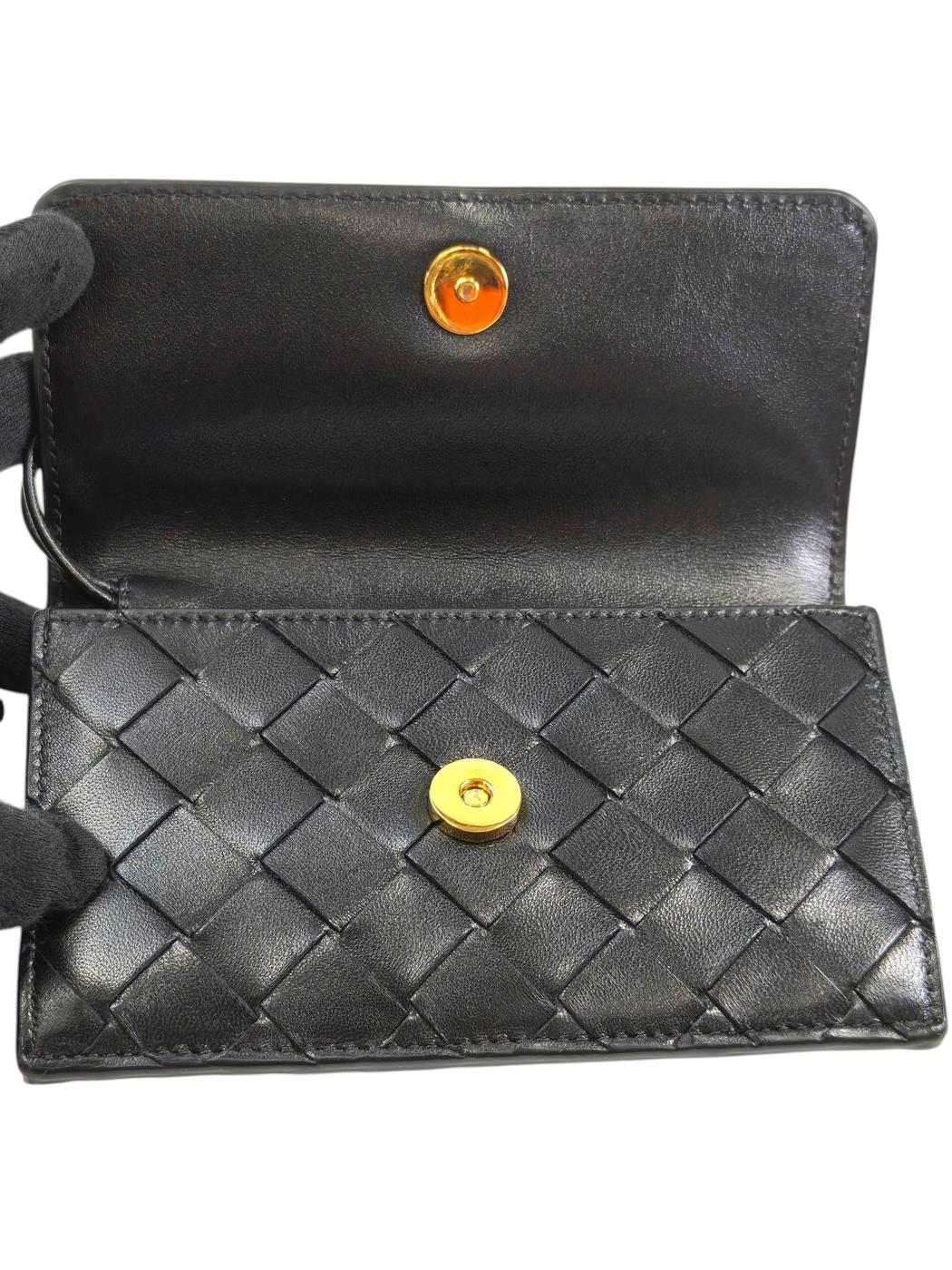 BOTTEGA VENETA ボッテガベネタ アンディアーモ ファスナー カードケース ブラック 管理番号：11639