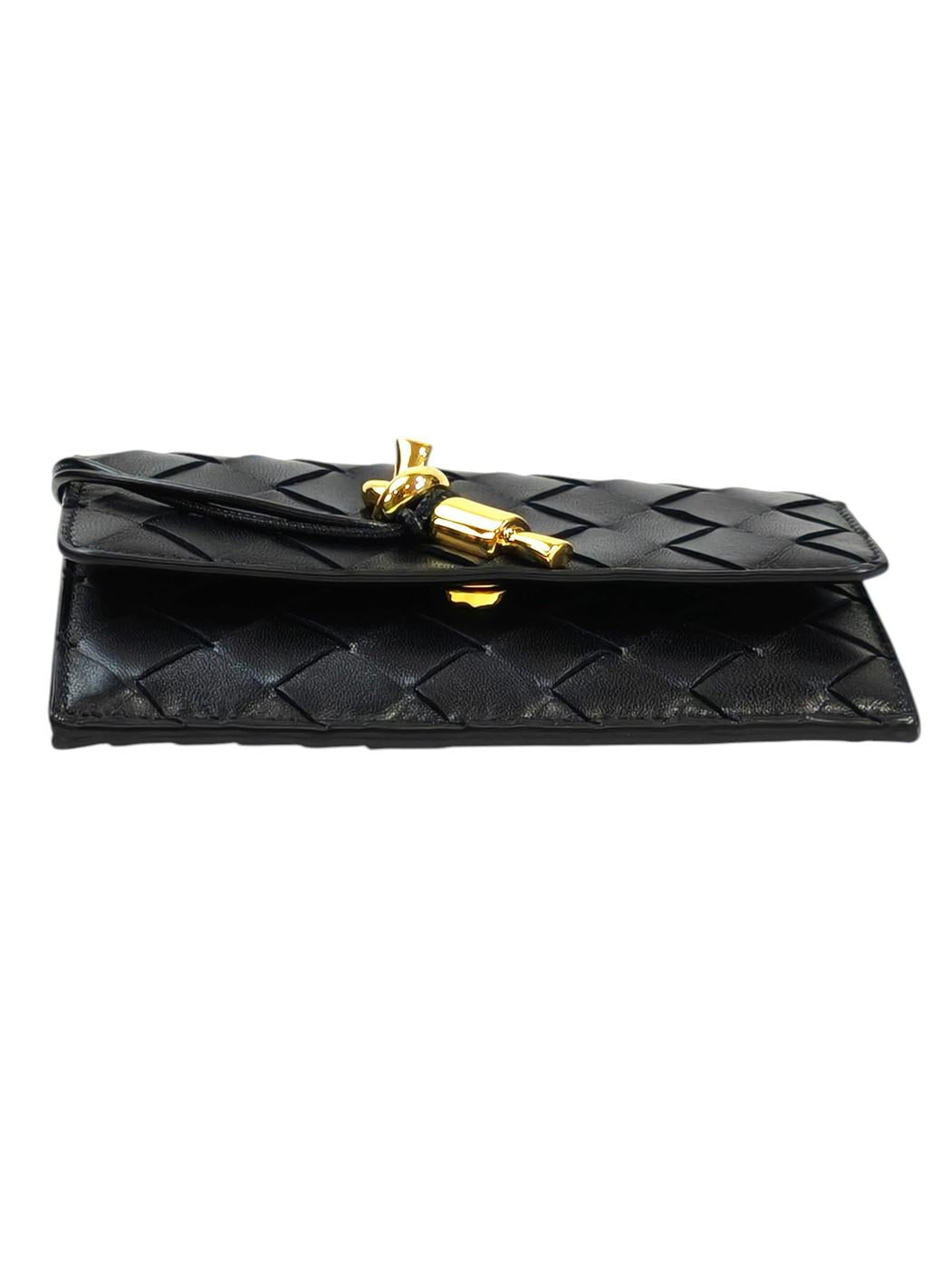 BOTTEGA VENETA ボッテガベネタ アンディアーモ ファスナー カードケース ブラック 管理番号：11639