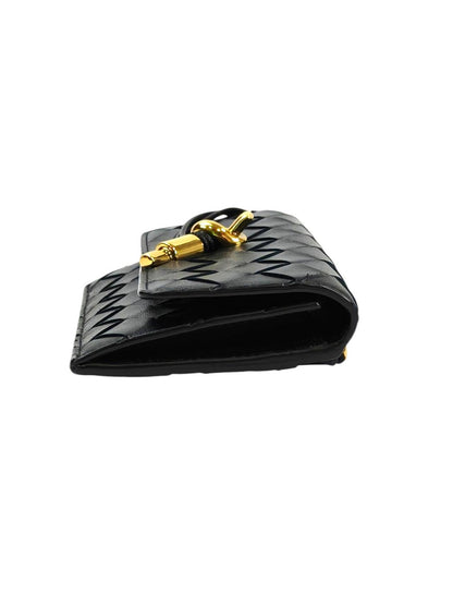 BOTTEGA VENETA ボッテガベネタ アンディアーモ ファスナー カードケース ブラック 管理番号：11639