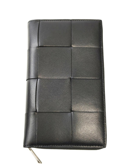 BOTTEGA VENETA Maxi Intrecciato Cassette Long Wallet Black Control Number: 11823