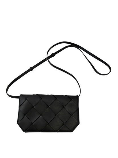BOTTEGA VENETA Cassette Maxi Intrecciato Shoulder Bag Black Management Number: 11848