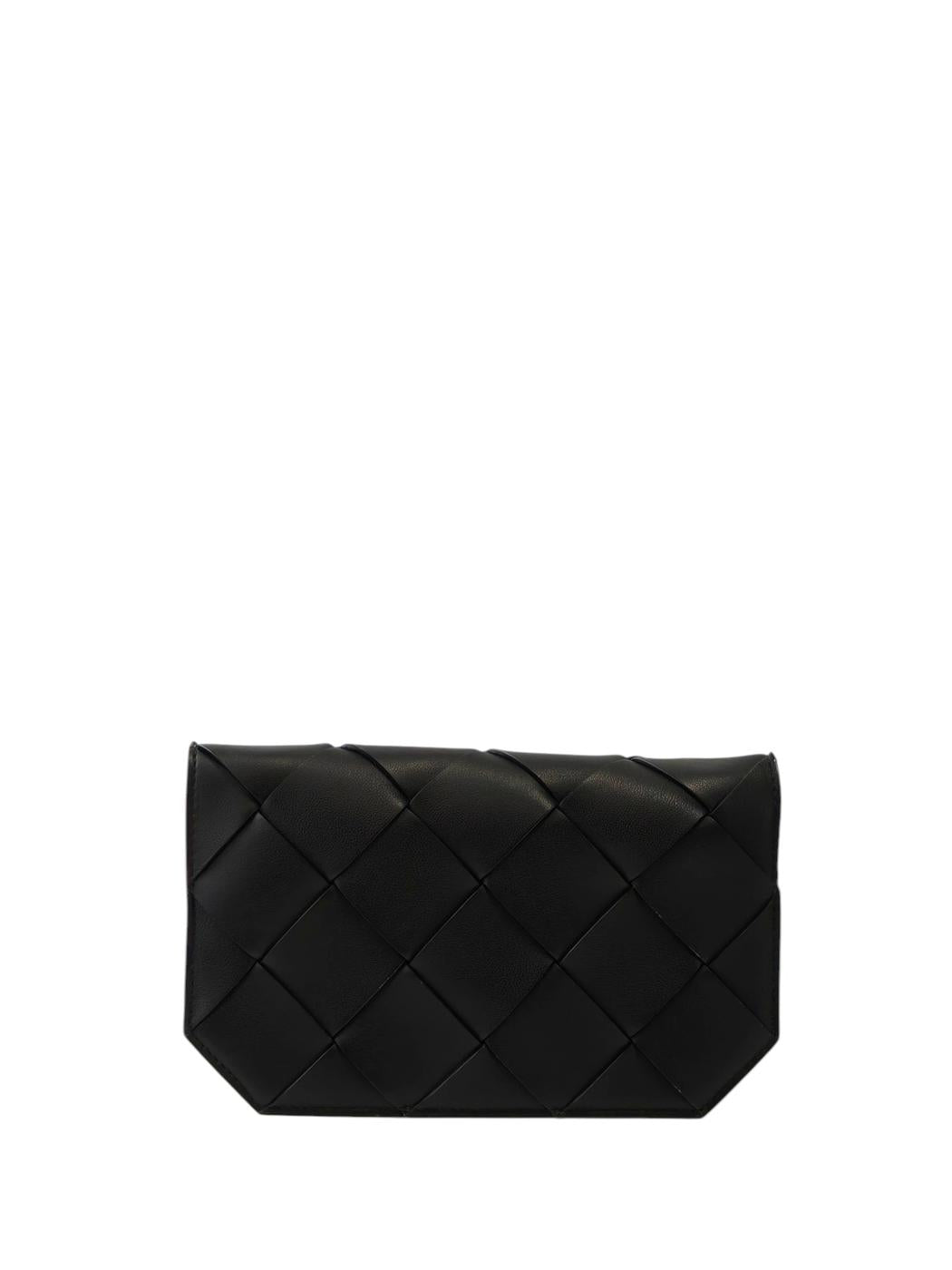 BOTTEGA VENETA Cassette Maxi Intrecciato Shoulder Bag Black Management Number: 11848