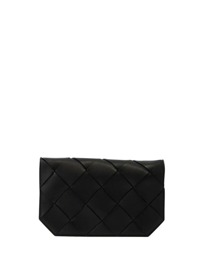 BOTTEGA VENETA Cassette Maxi Intrecciato Shoulder Bag Black Management Number: 11848