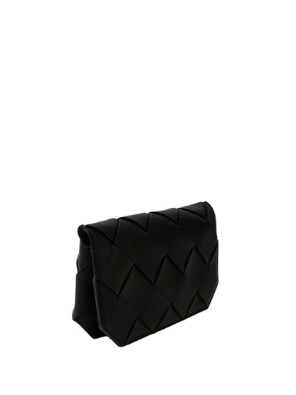 BOTTEGA VENETA Cassette Maxi Intrecciato Shoulder Bag Black Management Number: 11848
