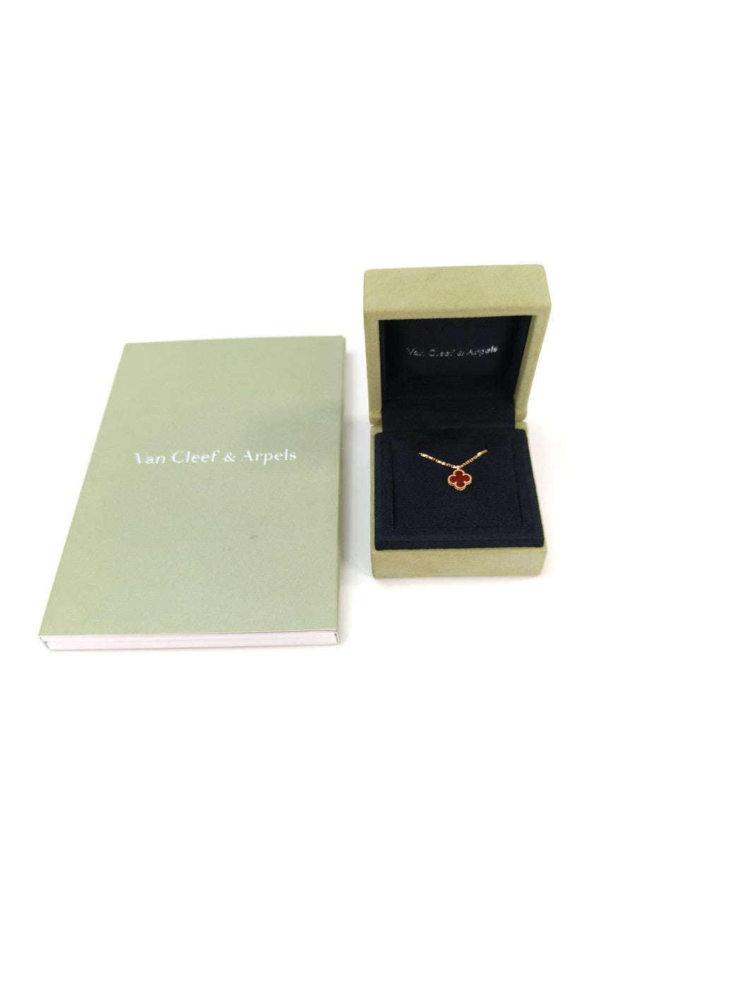 Van Cleef &amp; Arpels Sweet Alhambra Pendant Necklace with Carnelian, Reference Number: 10322