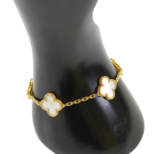 Van Cleef & Arpels ヴァンクリーフ アルハンブラ ブレスレット ホワイトシェル ゴールド 管理番号：10456