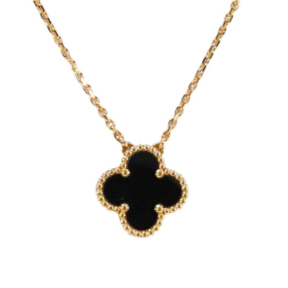 Van Cleef & Arpels ヴァンクリーフ ヴィンテージ アルハンブラ ネックレス ゴールド×ブラック 管理番号：11128