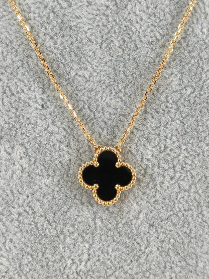 Van Cleef & Arpels ヴァンクリーフ ヴィンテージ アルハンブラ ネックレス ゴールド×ブラック 管理番号：11128