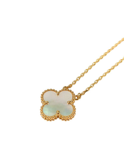 Van Cleef ＆ Arpels ヴァンクリーフ＆アーペル ヴィンテージ アルハンブラ シェル ネックレス ホワイト 管理番号：11371
