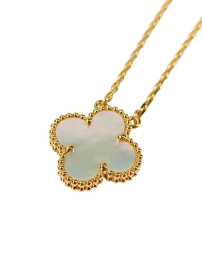 Van Cleef ＆ Arpels ヴァンクリーフ＆アーペル ヴィンテージ アルハンブラ シェル ネックレス ホワイト 管理番号：11371
