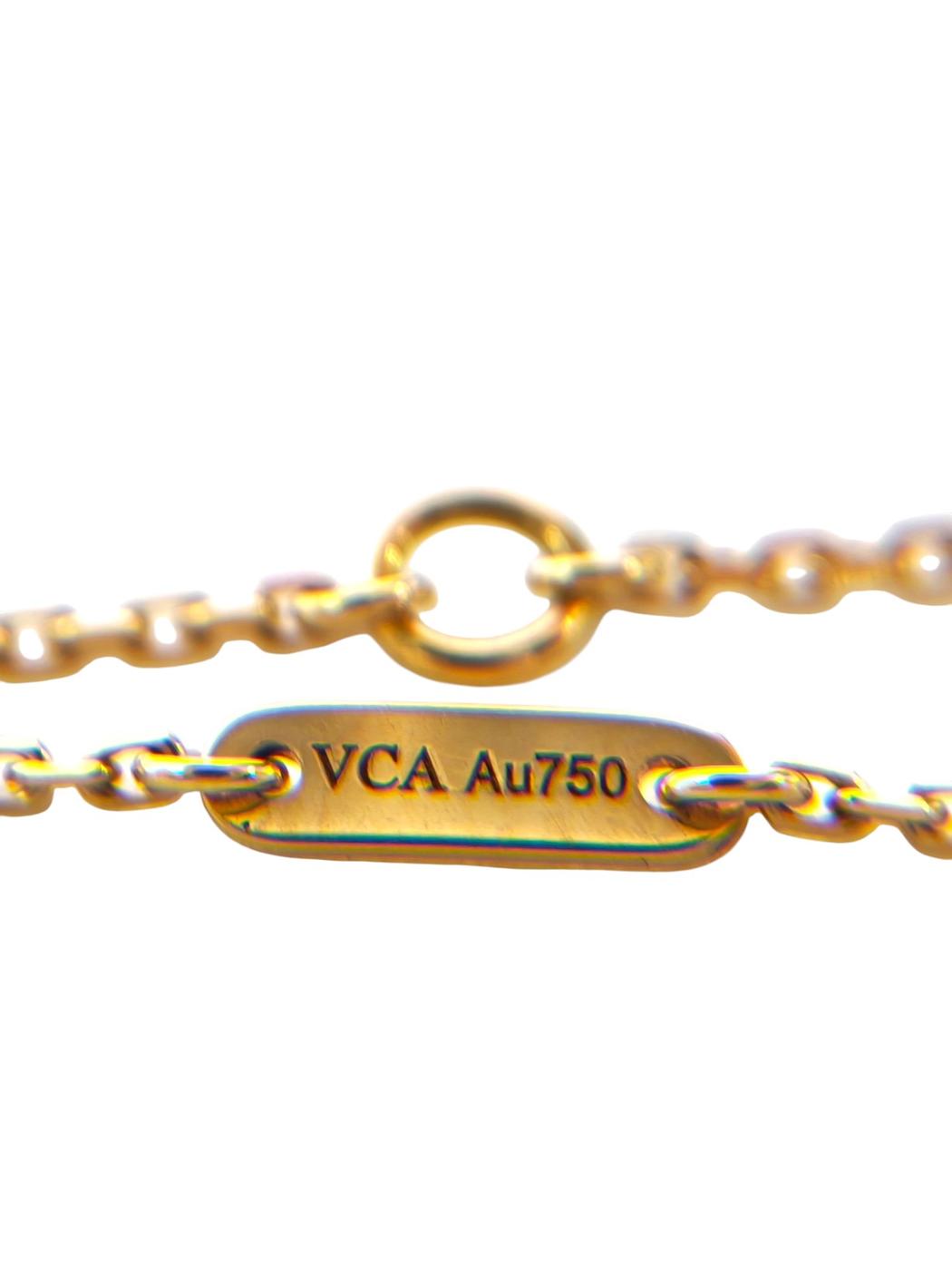 Van Cleef ＆ Arpels ヴァン クリーフ＆アーペル アルハンブラ ペンダント ネックレス ゴールド×ホワイト 管理番号：11395