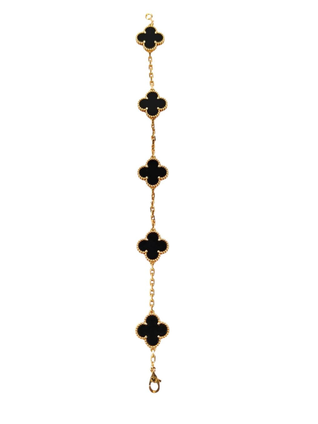 Van Cleef ＆ Arpels ヴァンクリーフ＆アーペル アルハンブラ ブレスレット ブラック 管理番号：11608