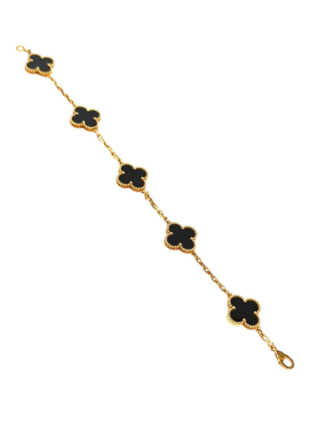 Van Cleef ＆ Arpels ヴァンクリーフ＆アーペル アルハンブラ ブレスレット ブラック 管理番号：11608