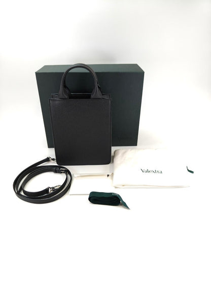 Valextra Boxy Micro 两用单肩包/手提包，黑色，参考编号：10531