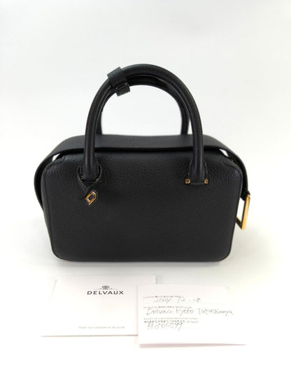 Delvaux Cool Box Mini 两用单肩包/手提包，黑色，参考编号：10502