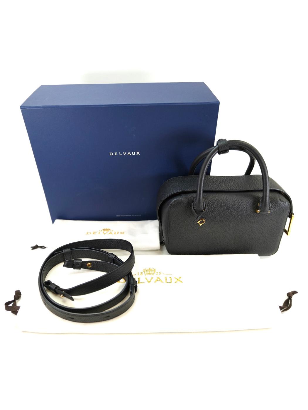 Delvaux Cool Box Mini 两用单肩包/手提包，黑色，参考编号：10502