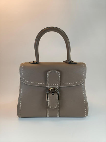 Delvaux 德尔沃 Brillant MM 两用手提包 斜挎包 灰色 商品编号：10767
