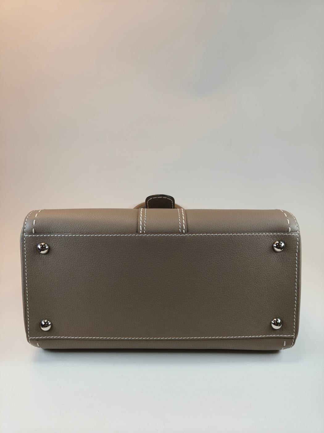 Delvaux 德尔沃 Brillant MM 两用手提包 斜挎包 灰色 商品编号：10767