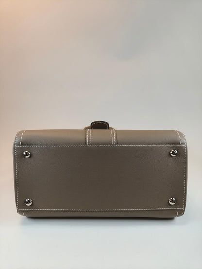 Delvaux 德尔沃 Brillant MM 两用手提包 斜挎包 灰色 商品编号：10767