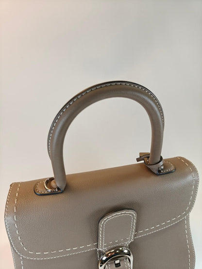 Delvaux 德尔沃 Brillant MM 两用手提包 斜挎包 灰色 商品编号：10767