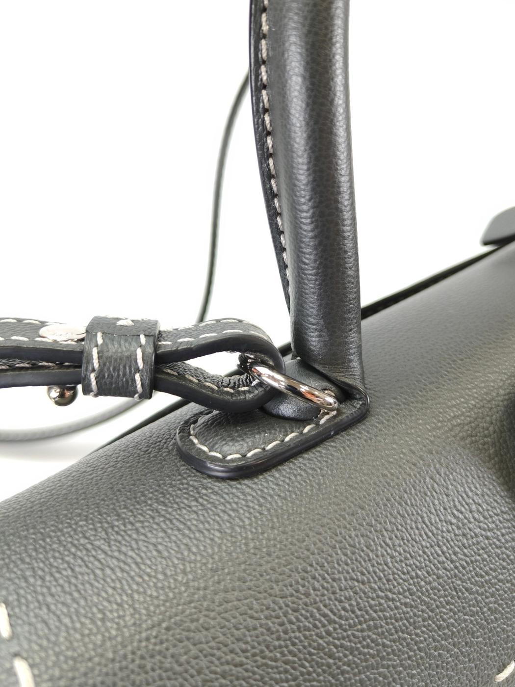 Delvaux デルヴォー ブリヨン イーストウエスト 2way ハンドバッグ ショルダーバッグ グレー 管理番号：11212