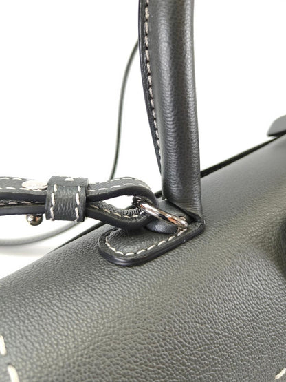 Delvaux デルヴォー ブリヨン イーストウエスト 2way ハンドバッグ ショルダーバッグ グレー 管理番号：11212