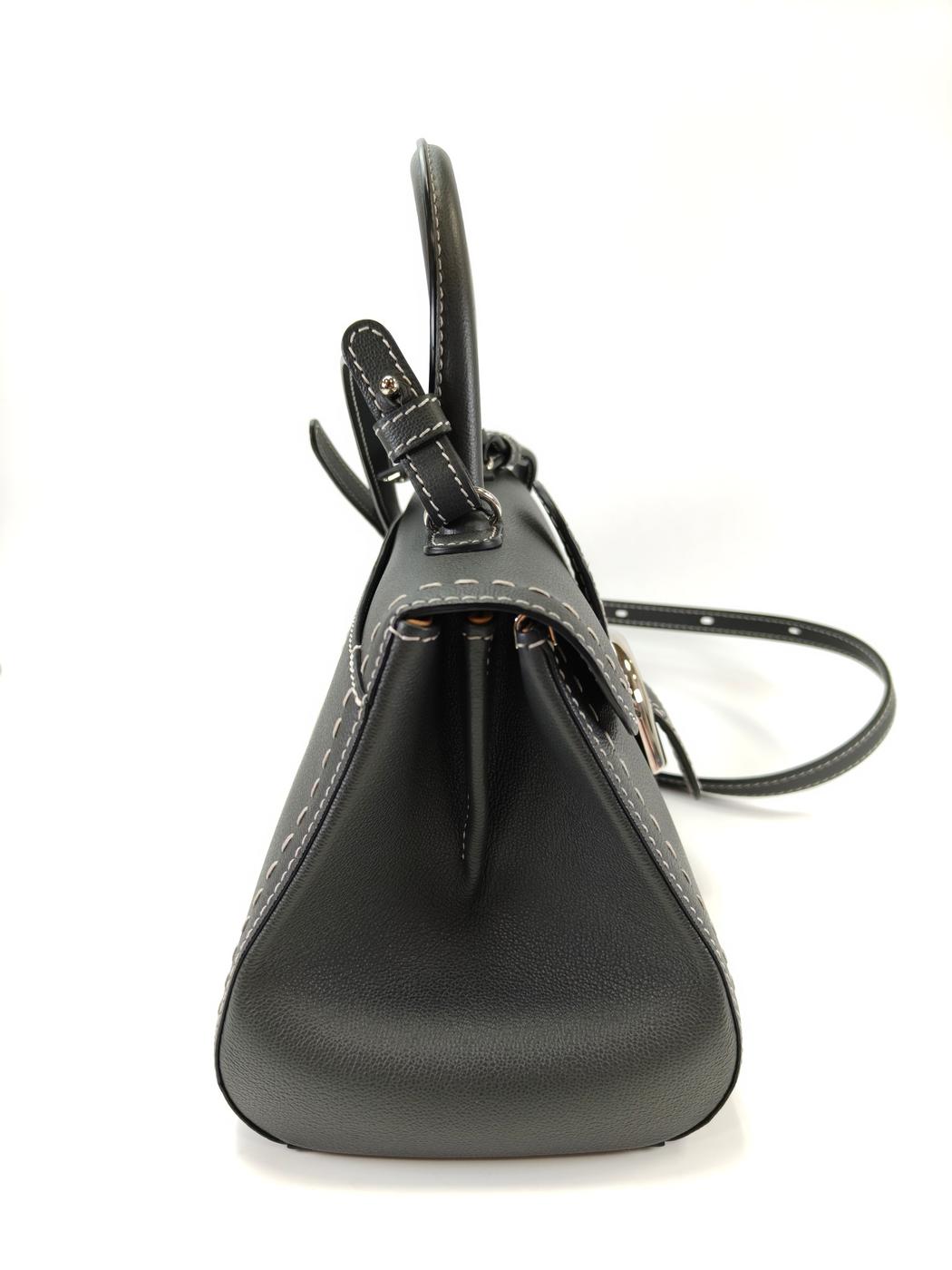 Delvaux デルヴォー ブリヨン イーストウエスト 2way ハンドバッグ ショルダーバッグ グレー 管理番号：11212
