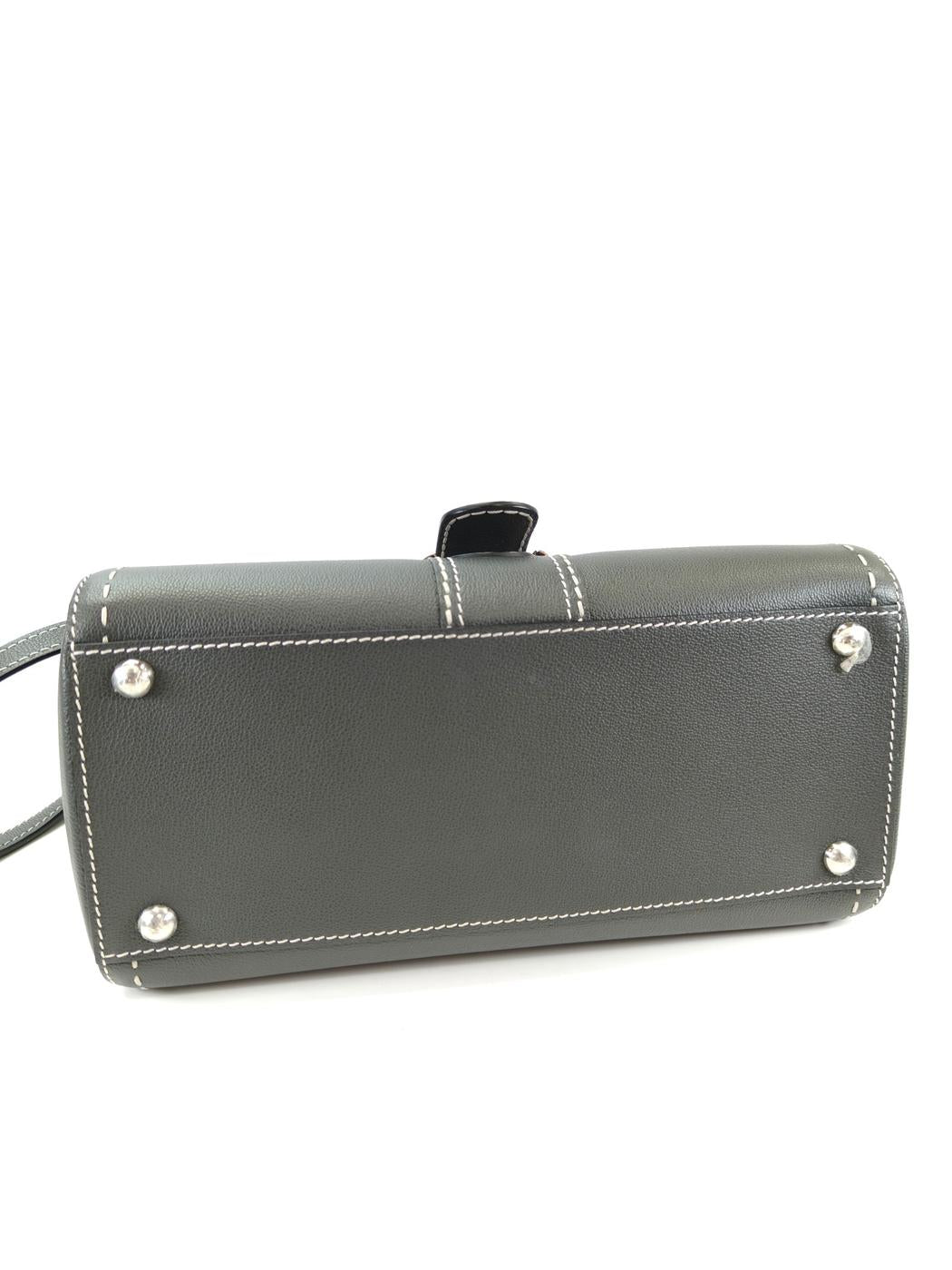 Delvaux デルヴォー ブリヨン イーストウエスト 2way ハンドバッグ ショルダーバッグ グレー 管理番号：11212