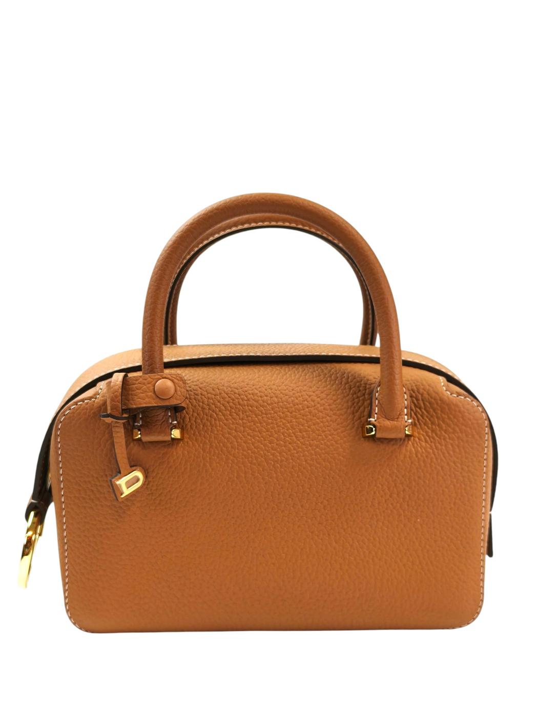 DELVAUX デルヴォー クールボックス ミニ ハンドバッグ ショルダーストラップ付 茶 管理番号：11517