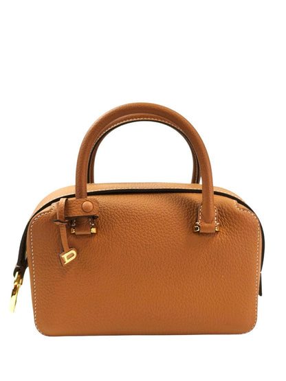DELVAUX デルヴォー クールボックス ミニ ハンドバッグ ショルダーストラップ付 茶 管理番号：11517
