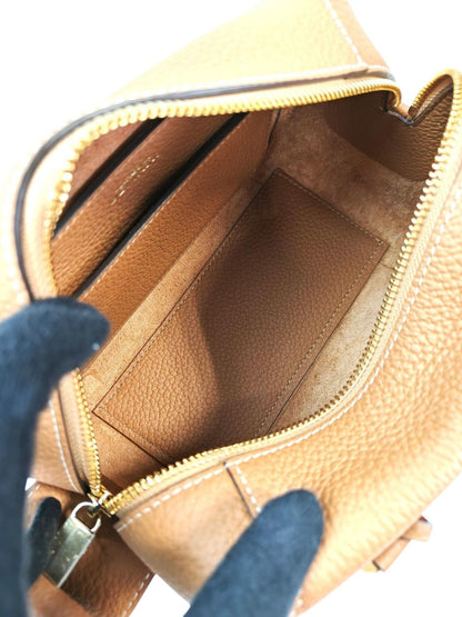 DELVAUX デルヴォー クールボックス ミニ ハンドバッグ ショルダーストラップ付 茶 管理番号：11517