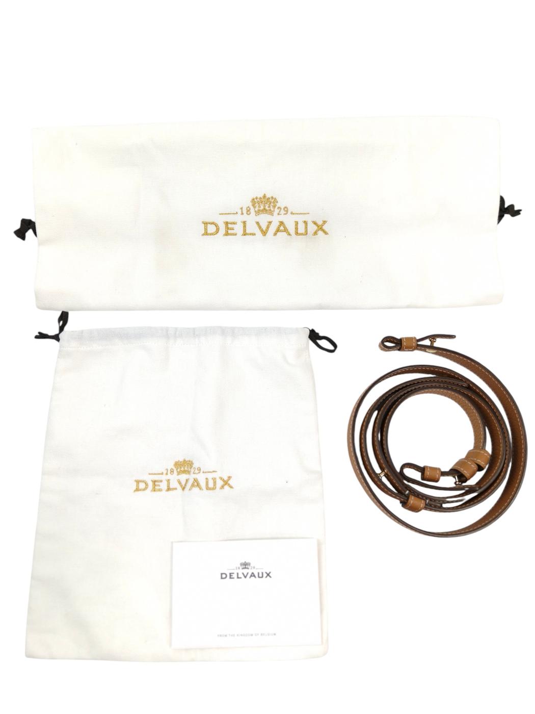 DELVAUX デルヴォー クールボックス ミニ ハンドバッグ ショルダーストラップ付 茶 管理番号：11517