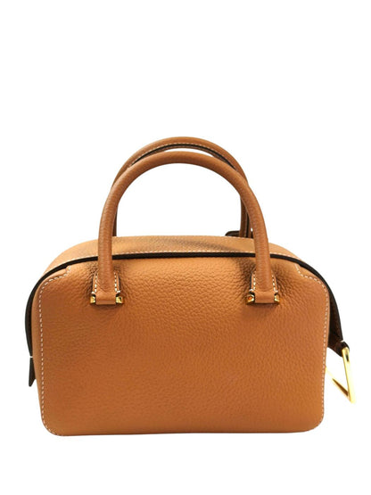 DELVAUX デルヴォー クールボックス ミニ ハンドバッグ ショルダーストラップ付 茶 管理番号：11517