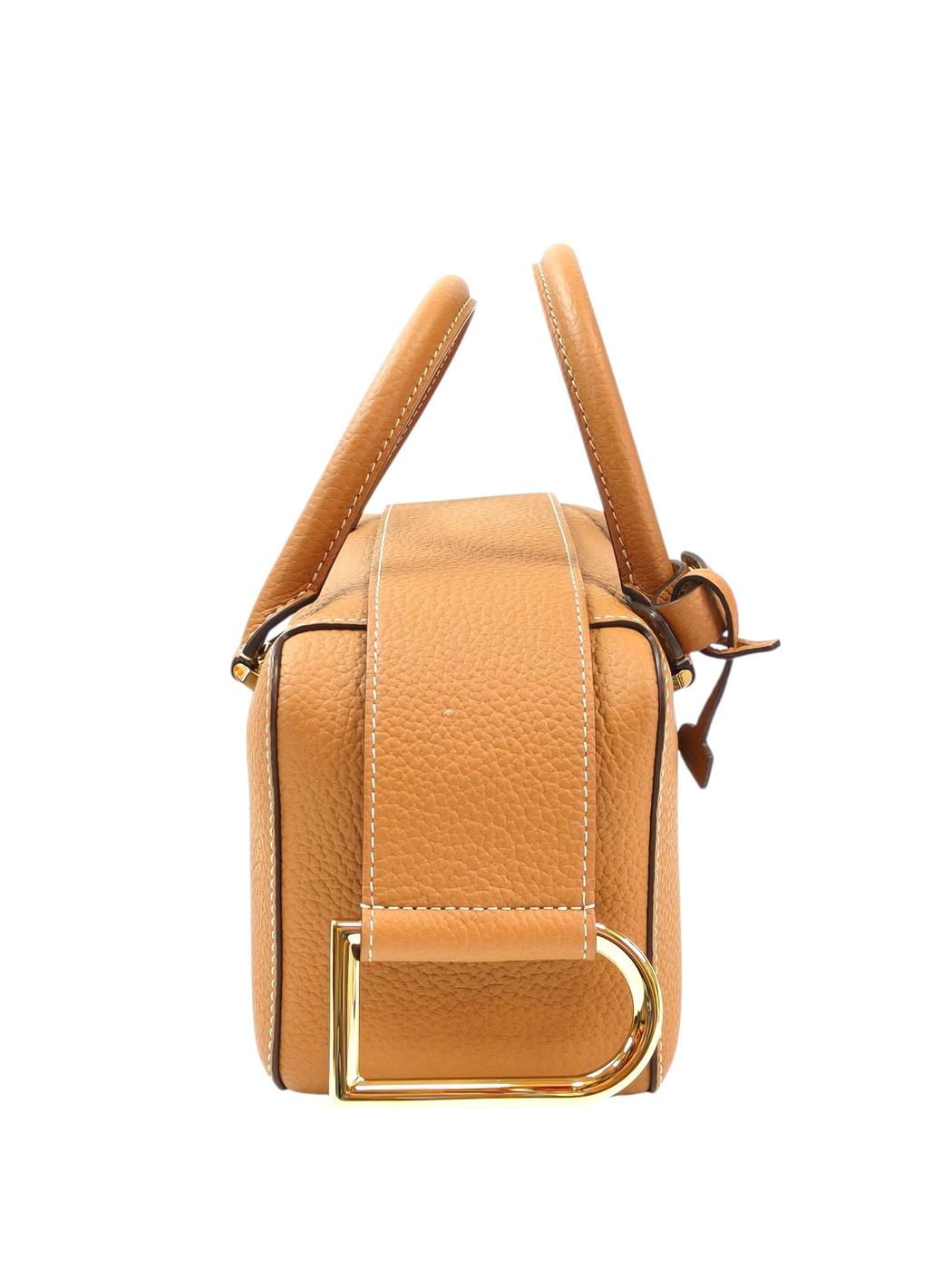 DELVAUX デルヴォー クールボックス ミニ ハンドバッグ ショルダーストラップ付 茶 管理番号：11517