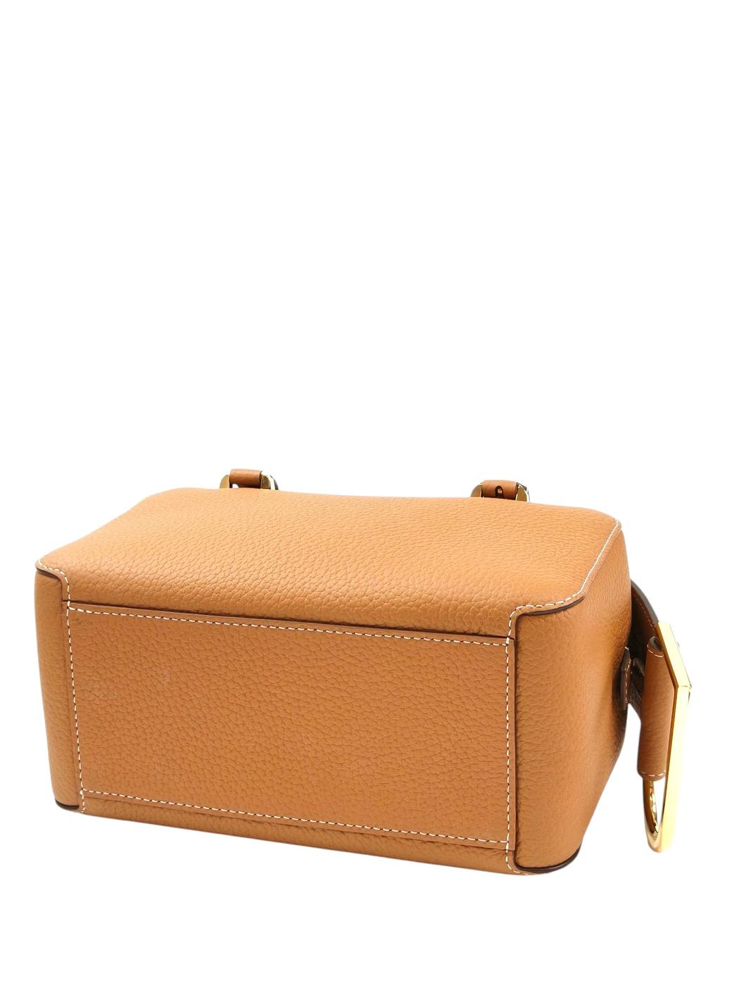 DELVAUX デルヴォー クールボックス ミニ ハンドバッグ ショルダーストラップ付 茶 管理番号：11517
