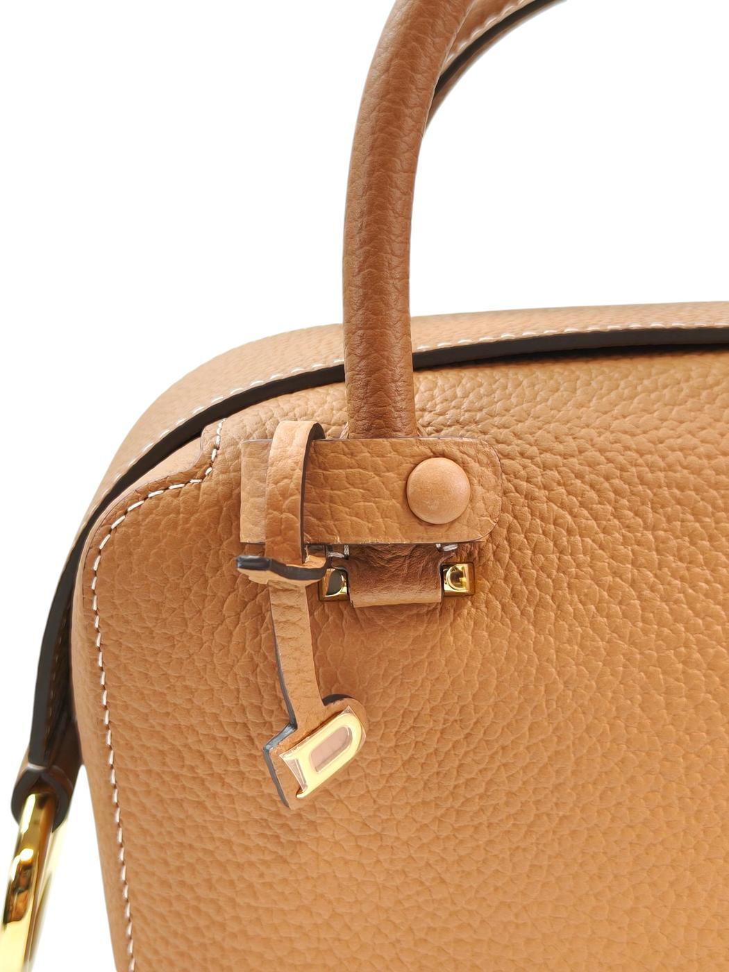 DELVAUX デルヴォー クールボックス ミニ ハンドバッグ ショルダーストラップ付 茶 管理番号：11517