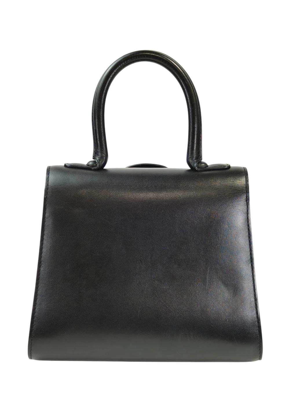 DELVAUX デルヴォー ブリヨン ミニ 2WAY スト付 ハンドバッグ ブラック 管理番号：11528