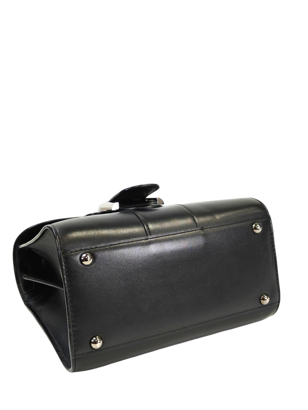 DELVAUX デルヴォー ブリヨン ミニ 2WAY スト付 ハンドバッグ ブラック 管理番号：11528